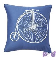 Подушка с ретро-велосипедом Retro Bicycle Blue