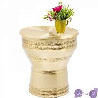 Приставной столик круглый золотой 50 см Cleopatra