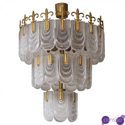 Люстра Large Art Deco Murano Kaiser Leuchten Chandelier