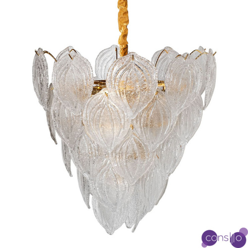 Люстра Textured Glass Chandelier Petal 10