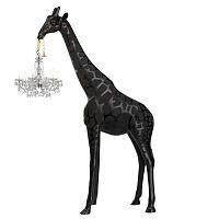 Торшер черный жираф в натуральную величину Giraffe Lamp large size