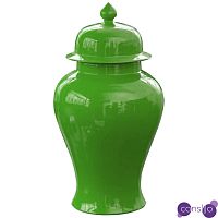Китайская чайная ваза с крышкой Насыщенный Зеленый цвет