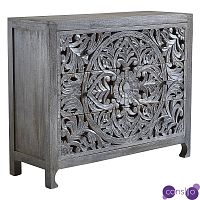 Комод Indian Antique White Furniture Chest of Drawers Kailash серый