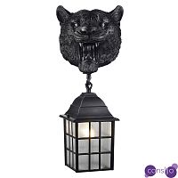 Черный уличный светильник с головой зверя ANIMAL LANTERN