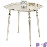 Приставной столик квадратный серебряный 48 см Endris