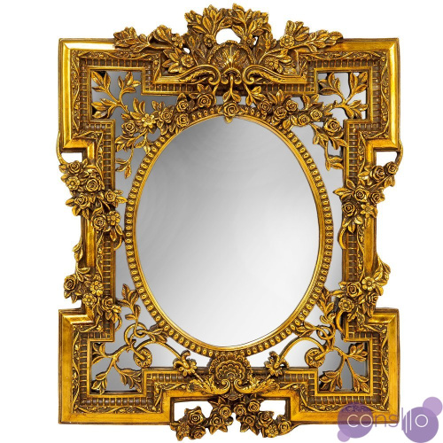 Зеркало золотое резное Богемия