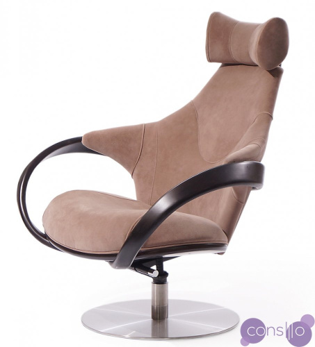Кресло Apriori R коричневое с черным
