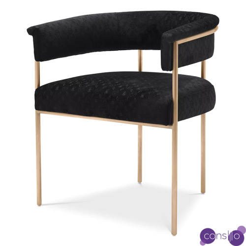 Стул Philipp Plein Dining Chair Monogram Чёрный