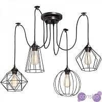 Люстра Loft Industrial 4 wire Cage Differ Pendant