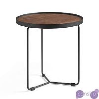 Приставной столик круглый деревянный с металлическими ножками C047 от Angel Cerda