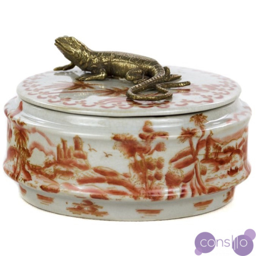 Шкатулка Box Bronze Lizard Chinoiserie