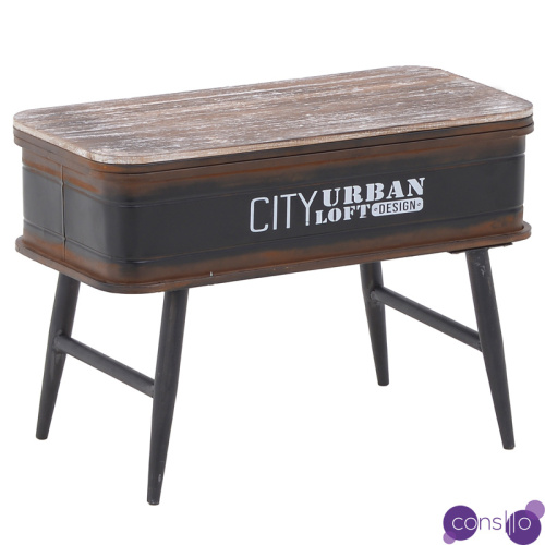 Приставной стол City Urban Loft Design Table black