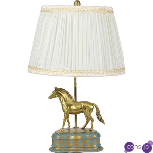 Настольная лампа из фарфора Лошадь Klark