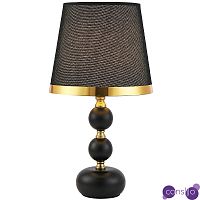 Настольная лампа с абажуром Altera Lampshade Black Gold Table Lamp