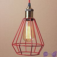 Подвесной светильник Wire Cage Pendant Punch Red
