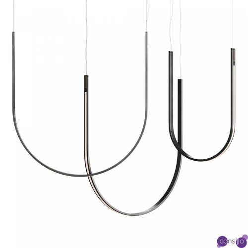 Подвесной дизайнерский светильник Nahun Ribbon by Cattelan Italia (черный)