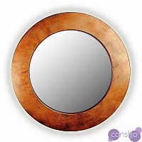 Бронзовое зеркало круглое настенное PIECES