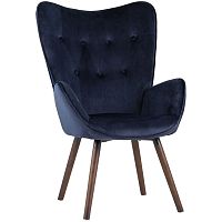 Кресло Ingrit тёмно-синий велюр