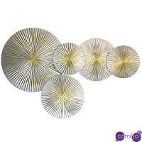 Арт-объект Apollo Gold and Silver Wall Plaque Disc 5