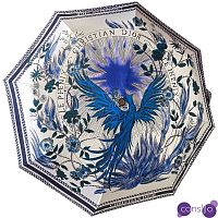 Зонт раскладной CHRISTIAN DIOR дизайн 002 Белый и синий цвет