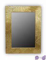 Золотое зеркало прямоугольное настенное FASHION MARK QU