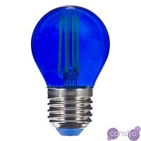 Синяя прозрачная лампочка LED E27 5W тёплый свет