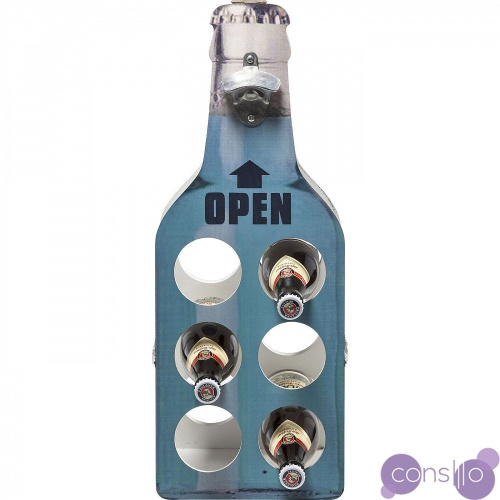 Стеллаж для бутылок голубой Open