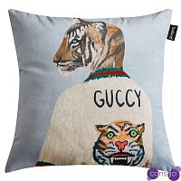 Декоративная подушка Стиль Gucci Tiger Cushion Grey