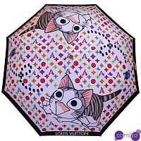 Зонт раскладной LOUIS VUITTON дизайн 008 Белый цвет