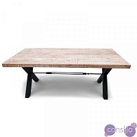 Обеденный стол деревянный серый 200 см Дхату Дхавал