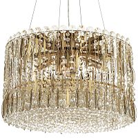 Круглая люстра с металлическими и хрустальными подвесками Bonnay Crystal Chandelier