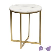 Приставной стол Round Table Marble white