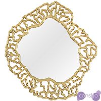 Зеркало дизайнерское круглое с резьбой Каллисто