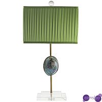 Настольная лампа с абажуром Green Semiprecious Stone Table Lamp