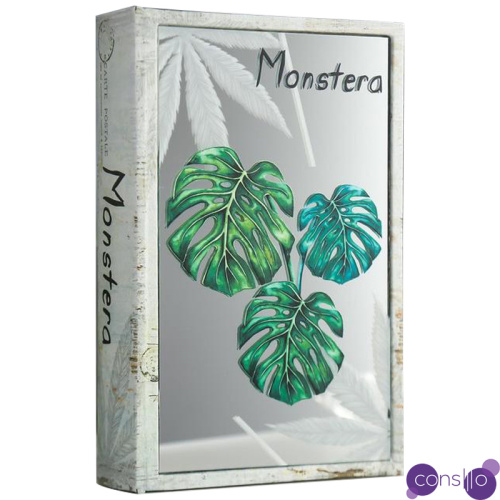 Шкатулка-книга Monstera Leaves Mirror Book Box