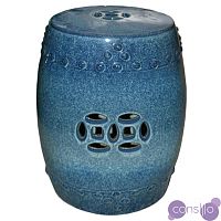 Китайский табурет ceramic garden stool blue AMBRE