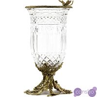 Ваза Transparent Vase with Bronze Dragonfly on Edge