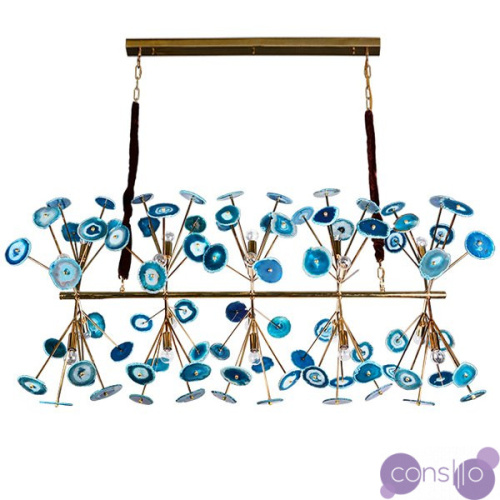 Люстра Agate Burst Chandelier Blue Line