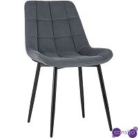 Стул NANCY Chair Темно-Серый Цвет Черные Ножки