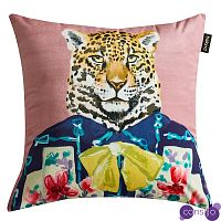 Декоративная подушка Стиль Gucci Leopard Fashion Animals Cushion Pink