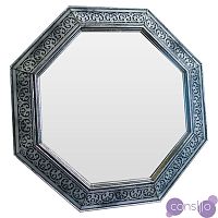 Зеркало серебряное восьмиугольное с черным орнаментом Tiberius