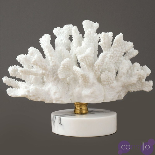 Белый коралл Cluster на подставке