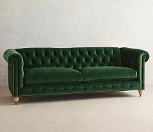 Трехместный диван Velvet Lyre Chesterfield Sofa