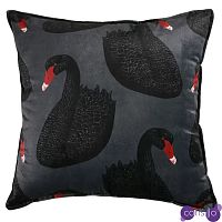 Декоративная подушка Black Swans Cushion Черная