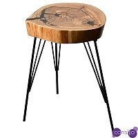 Приставной стол Kaylum Industrial Metal Rust Side Table