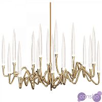 Люстра Il Pezzo 3 Round Chandelier Brass and Crystals designed by Pezzo Mancante