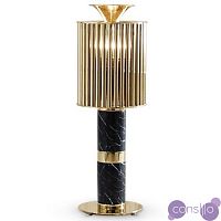 Настольная лампа Donna Table Light in Brass with Black Marble Base
