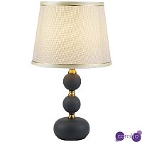 Настольная лампа с абажуром Altera Lampshade White Black Gold Table Lamp