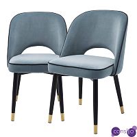 Комплект из двух стульев Eichholtz Dining Chair Cliff set of 2 blue