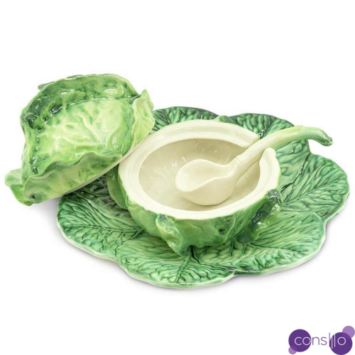 Супница SOUP BOWL CABBAGE W/PLATE  D20